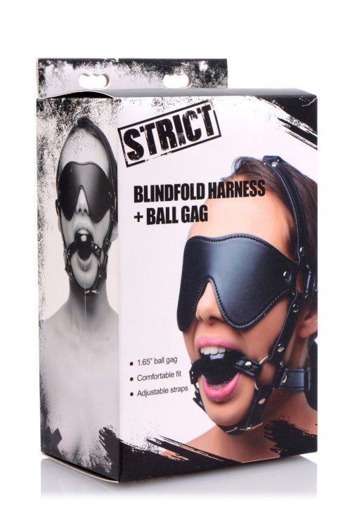 Strict Eye Mask Harness W- Ball Gag - iVenuss