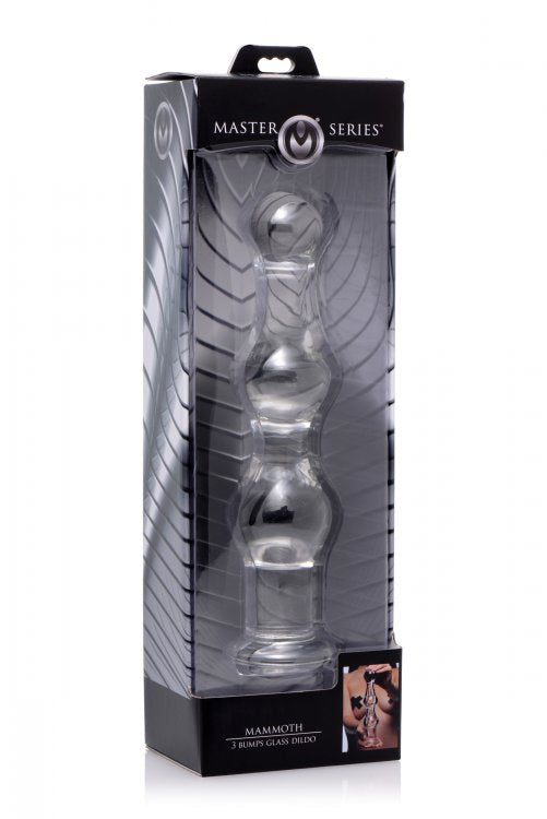Master Series Mammoth 3 Bumps Glass Dildo - iVenuss