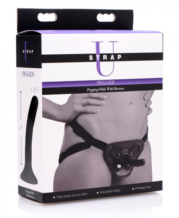 Strap U Pegged Pegging Dildo W- Harness - iVenuss