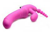 Strap U Regal Rider Vibrating Strapless Strap On Triple G Dildo - iVenuss