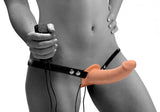 Strap U Power Pegger Silicone Vibrating Double Pleasure Dildo With Harness Flesh - iVenuss