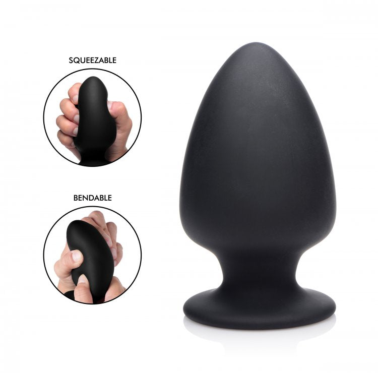 Squeeze-it Silexpan Anal Plug Large Black - iVenuss