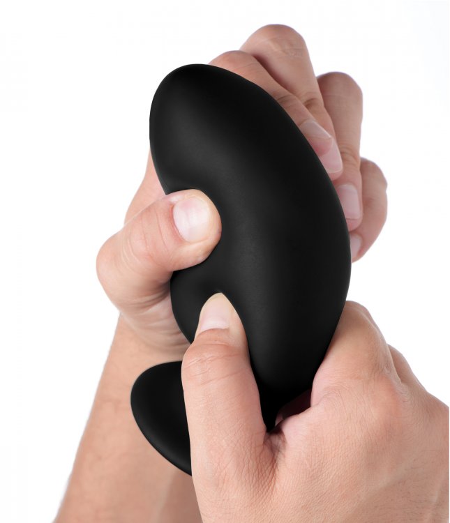 Squeeze-it Silexpan Anal Plug Large Black - iVenuss