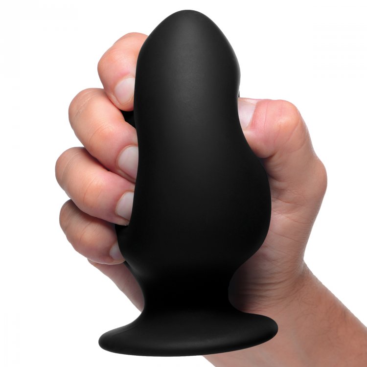 Squeeze-it Silexpan Anal Plug Large Black - iVenuss