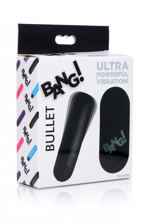 Bang! Vibrating Bullet W- Remote Control Black