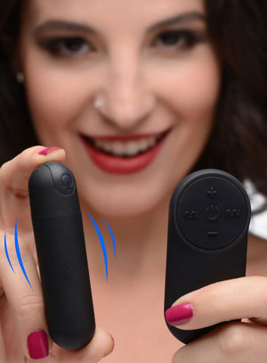 Bang! Vibrating Bullet W- Remote Control Black
