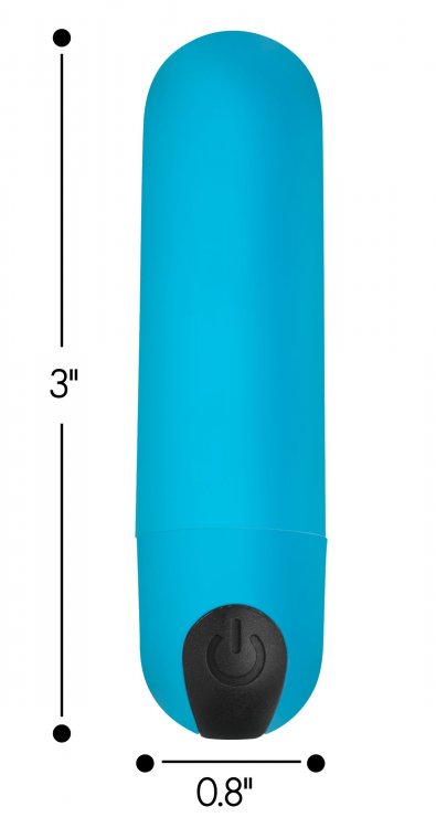 Bang! Vibrating Bullet W- Remote Control Blue