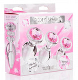 Booty Sparks Pink Gem Glass Anal Plug Set (out Mid Feb)