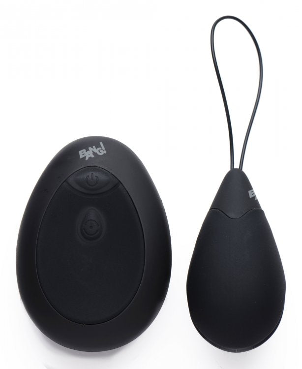 Bang! 10x Vibrating Silicone Egg W- Remote Black