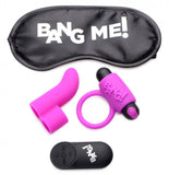 Bang! Couples Love Ring Finger Vibe Bullet & Blindfold Kit Purple