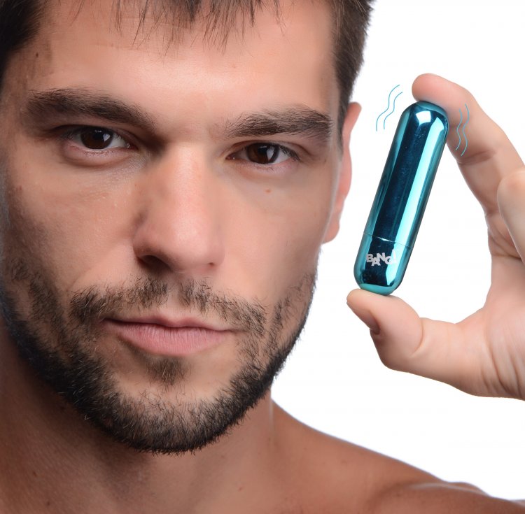 Bang! 10x Vibrating Metallic Bullet Blue (out Mid Sep)