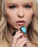 Booty Sparks Gemstones Large Heart Anal Plug Turquoise