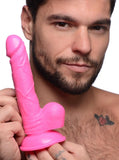 Pop 6.5in Dildo W- Balls Pink