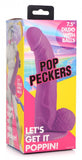 Pop 7.5in Dildo W- Balls Purple