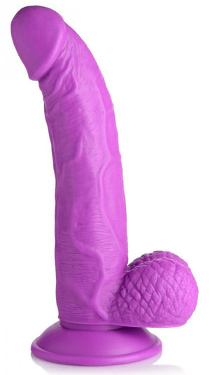 Pop 7.5in Dildo W- Balls Purple