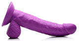 Pop 7.5in Dildo W- Balls Purple