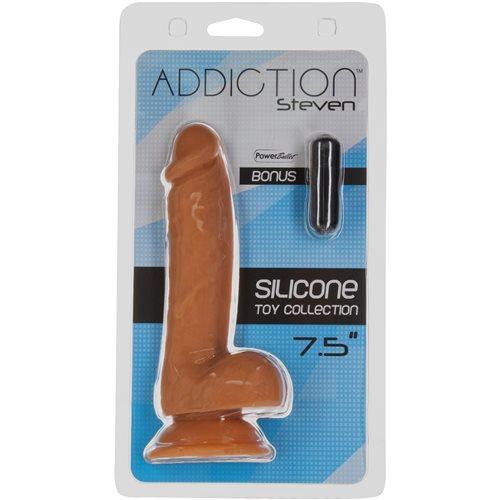 Addiction 100% Silicone Steven 7.5in Caramel
