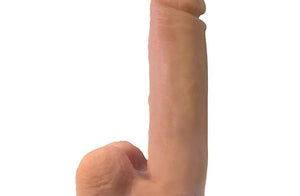 Big Shot 9 In Vibrating Remote Control Silicone Dong W- Balls Vanilla