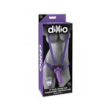 Dillio 7 Strap On Suspender Harness Set Purple