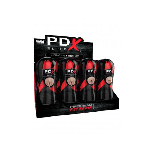 Pdx Elite Vibrating Stroker 12pc Display