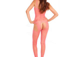 Industrial Net Suspender Bodystocking Pink O-s