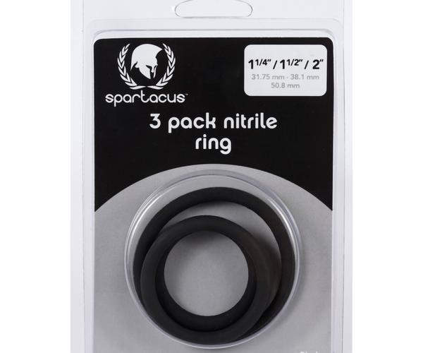 Nitrile Cock Ring Set-black