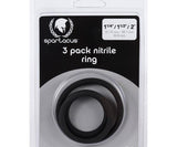 Nitrile Cock Ring Set-black