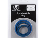 Nitrile Cock Ring Set-blue