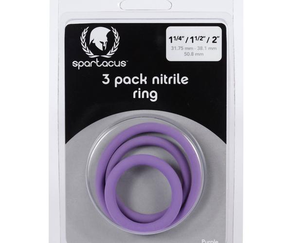 Nitrile Cock Ring Set-purple