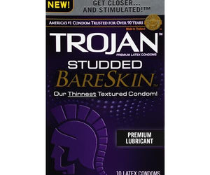 Trojan Studded Bareskin 10 Pack