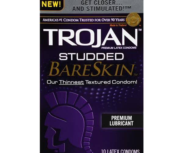 Trojan Studded Bareskin 10 Pack