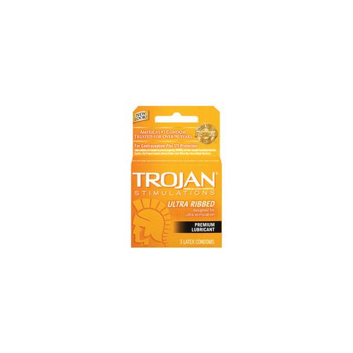 Trojan Ribbed 3pk