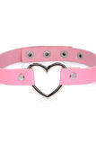 Master Series Dark Heart Chrome Heart Pink Choker