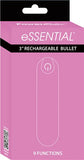 Power Bullet Essential 3.5in Rechargeable Pink - iVenuss