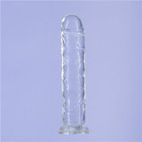 Addiction Crystal 8 Vertical Dong Clear Tpe W- Bullet "