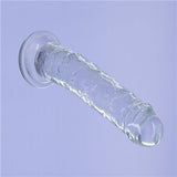 Addiction Crystal 8 Vertical Dong Clear Tpe W- Bullet "