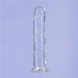 Addiction Crystal 8 Vertical Dong Clear Tpe W- Bullet "
