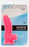 Addiction 100% Silicone Tom 7 Hot Pink " - iVenuss