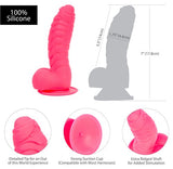 Addiction 100% Silicone Tom 7 Hot Pink " - iVenuss