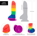 Addiction 100% Silicone Justin 8 Rainbow " - iVenuss