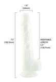 Addiction Pearl 7.5 Dong Pearl White Tpe W- Bullet "