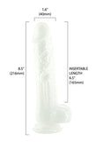 Addiction Pearl 8.5 Dong Pearl White Tpe W- Bullet "