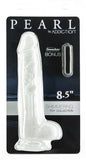 Addiction Pearl 8.5 Dong Pearl White Tpe W- Bullet "