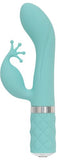 Pillow Talk Kinky Clitoral W- Swarovski Crystal Teal - iVenuss