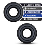 Stay Hard Donut Rings Oversized Black - iVenuss