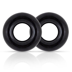 Stay Hard Donut Rings Oversized Black - iVenuss