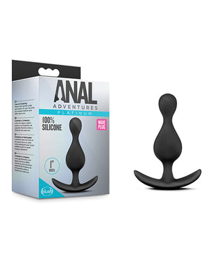 Anal Adventures Platinum Wave Plug Black - iVenuss