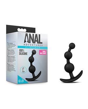 Anal Adventures Platinum Small Anal Beads Black - iVenuss