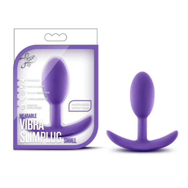 Luxe Wearable Vibra Slim Plug Small Purple - iVenuss