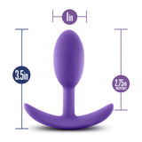 Luxe Wearable Vibra Slim Plug Small Purple - iVenuss